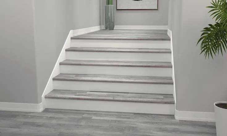CALI Aqua Tough Premium Gray Ash 1.57-in T x 2.17-in W x 72.83-in L Vinyl Bullnose, photo 4 of 4