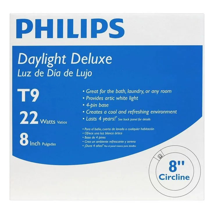 Philips 22-Watt 8 in. Linear T9 Fluorescent Tube Light Bulb Daylight Deluxe (6500K) Circline, photo 4 of 6