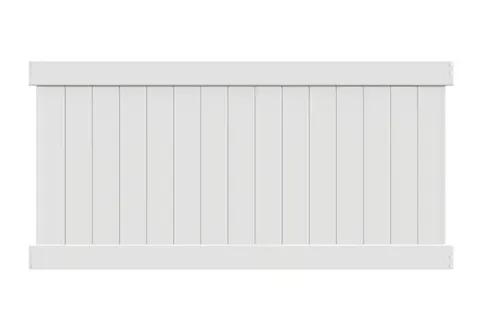 Freedom Ready-to-Assemble Bolton 4 ft high · 8 ft wide White Vinyl Flat-Top Vinyl Fence Panel