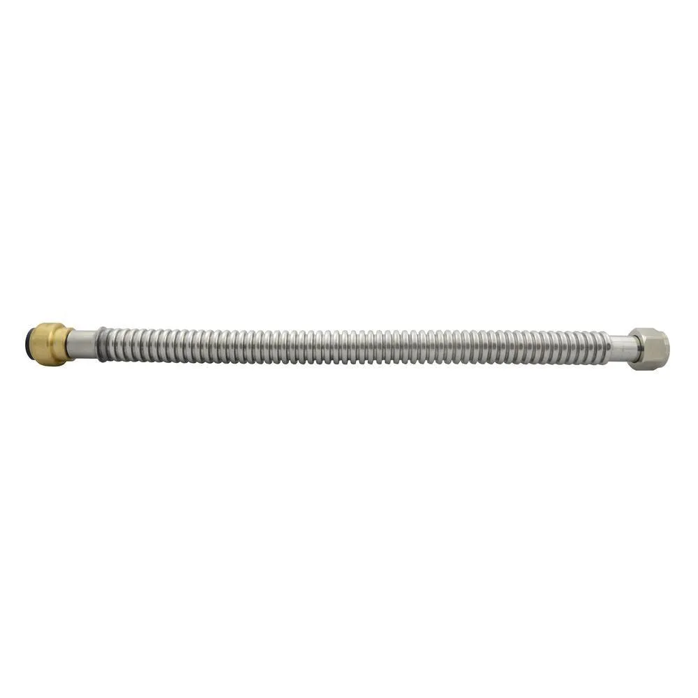 3/4 in. Push-To-Connect x 3/4 in. Female Pipe Thread x 24 in. Braided Stainless Steel Water Heater Connector, photo 7 of 7