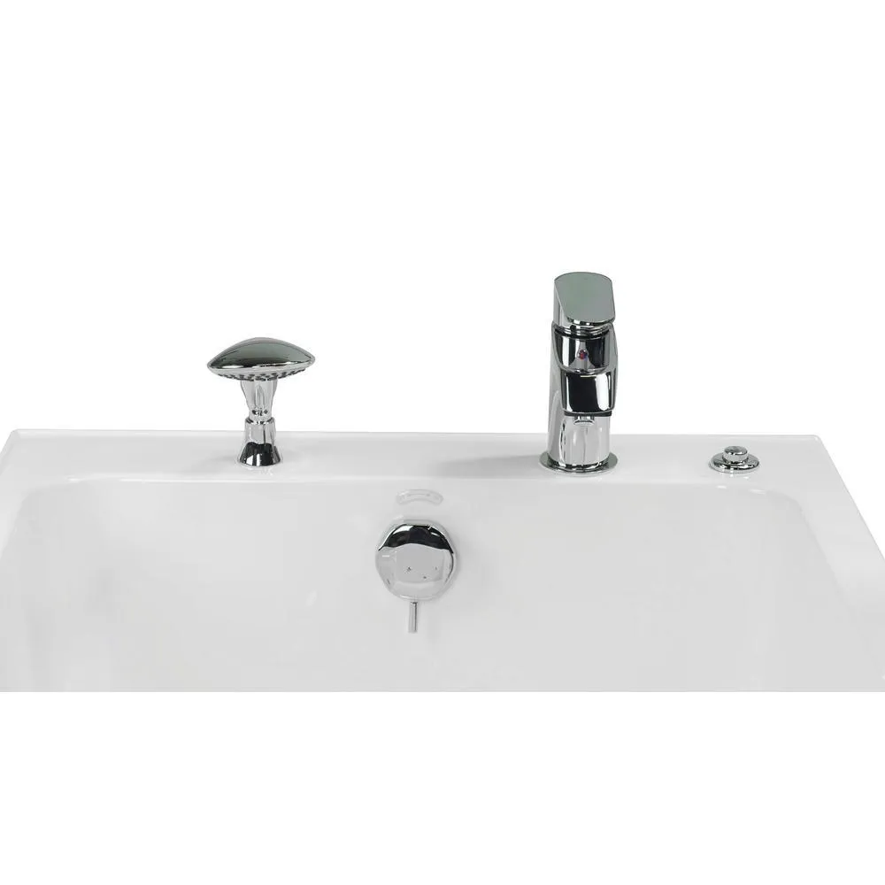 Ella Laydown 72 in. Walk-In Whirlpool Bathtub in White with Right-Hinged Middle Glass Door, 2-Piece Fast Fill Faucet, Right-Hand-Seat Drain, photo 8 of 17