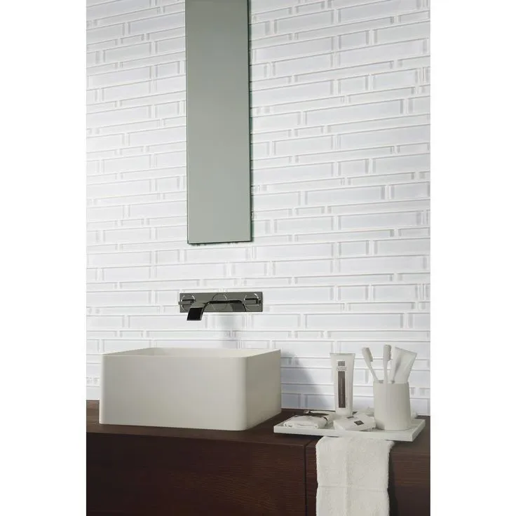 MSI Ice Interlocking 12 in. x 12 in. x 8 mm Glass Mesh-Mounted Mosaic Tile (10 sq. ft./case), photo 9 of 11