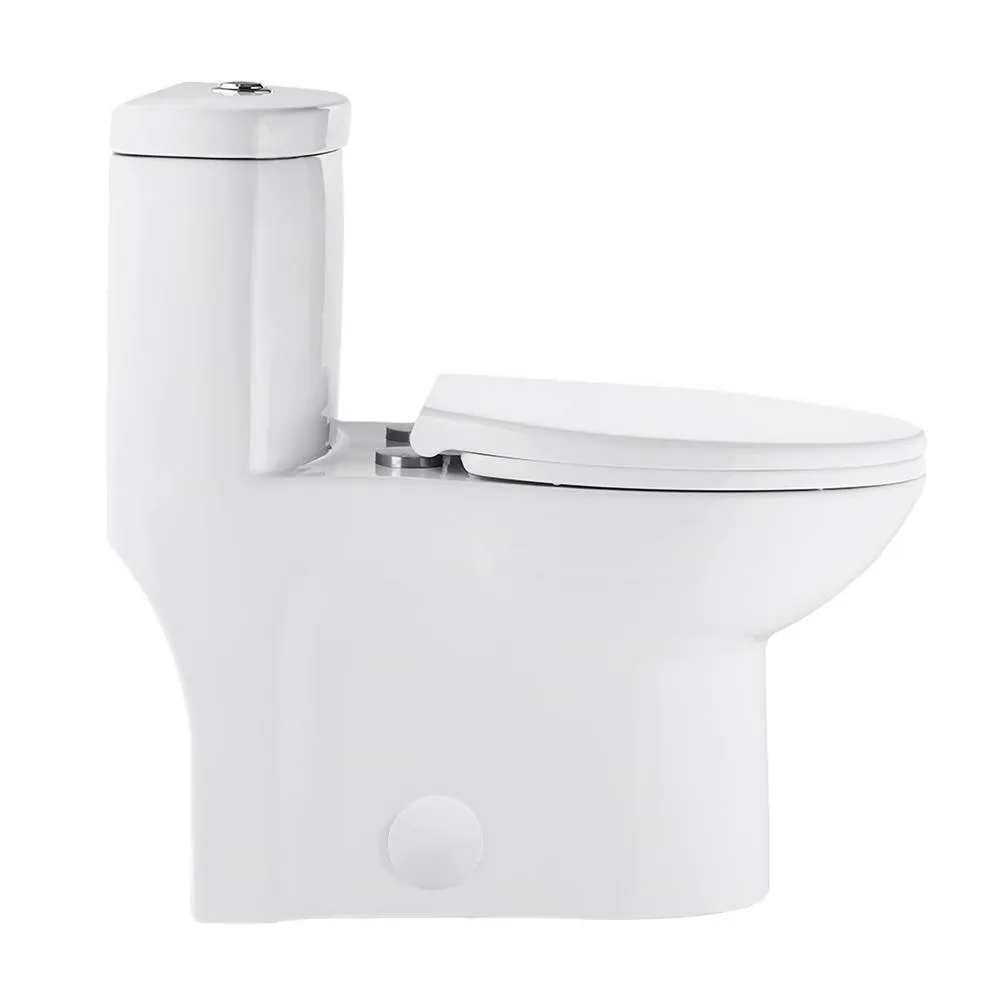 Sublime 1-Piece 0.8/1.28 GPF Dual Flush Elongated Toilet in White, photo 4 of 14