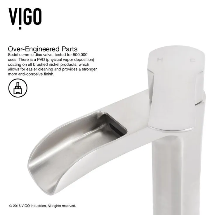 VIGO Glass Vessel Bathroom Sink in Simply Silver and Niko Faucet Set in Brushed Nickel, photo 2 of 11