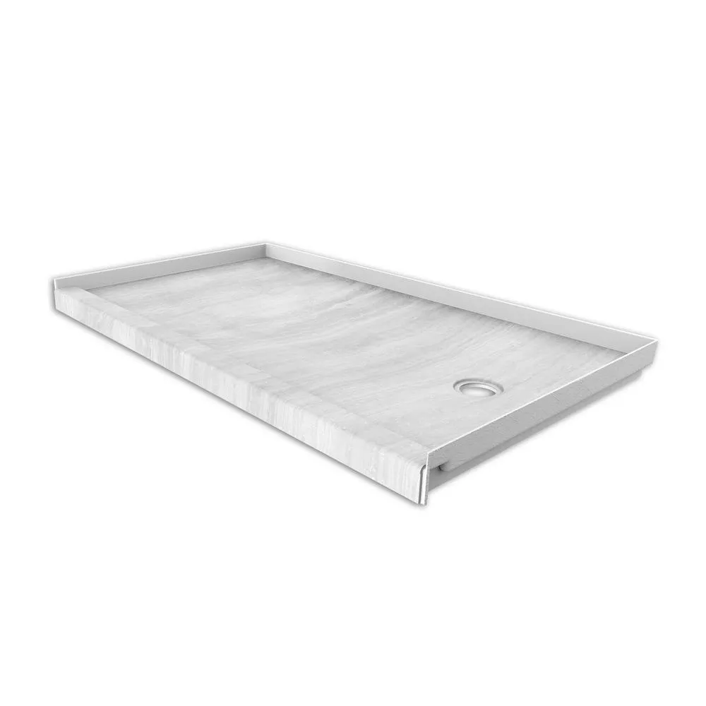 30 in. x 60 in. Single Threshold Shower Base with Right Hand Drain in Calacatta White, photo 13 of 20