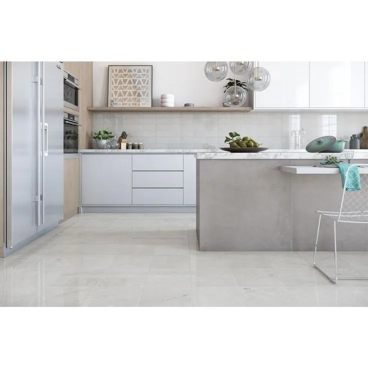 ELIANE Delray White 12 in. x 12 in. Ceramic Floor and Wall Tile (16.15 sq. ft. / case), photo 2 of 3