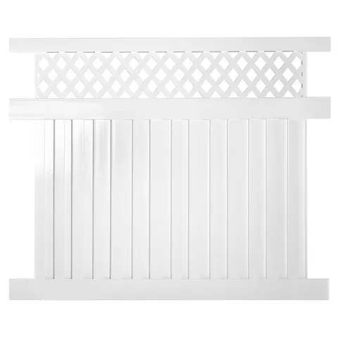 Clearwater 6 ft high · 8 ft wide White Vinyl Privacy Fence Panel Kit