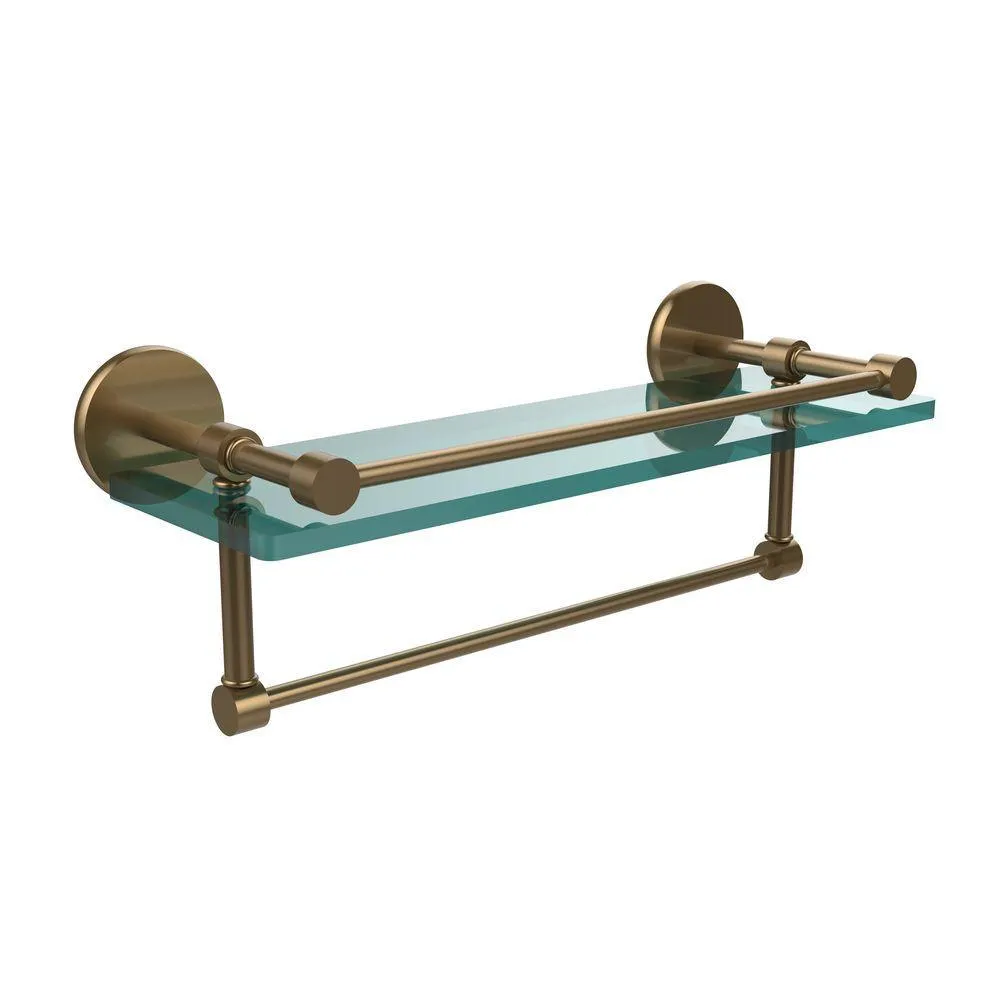 Allied Brass 16 in. L x 5 in. H x 5 in. W Clear Glass Bathroom Shelf with Towel Bar in Oil Rubbed Bronze, photo 14 of 14