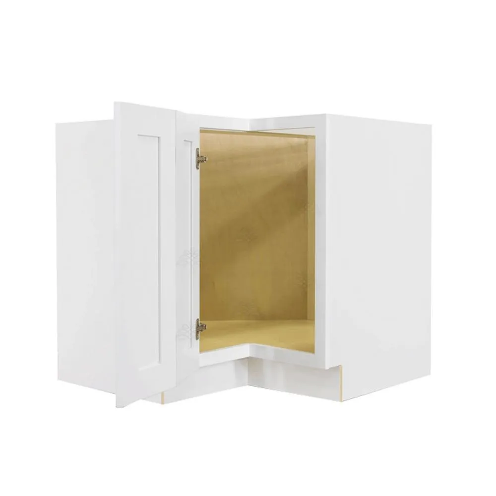 Lancaster Shaker Assembled 36 in. x 34.5 in. x 24 in. Base Lazy Susan Cabinet in White, photo 2 of 8