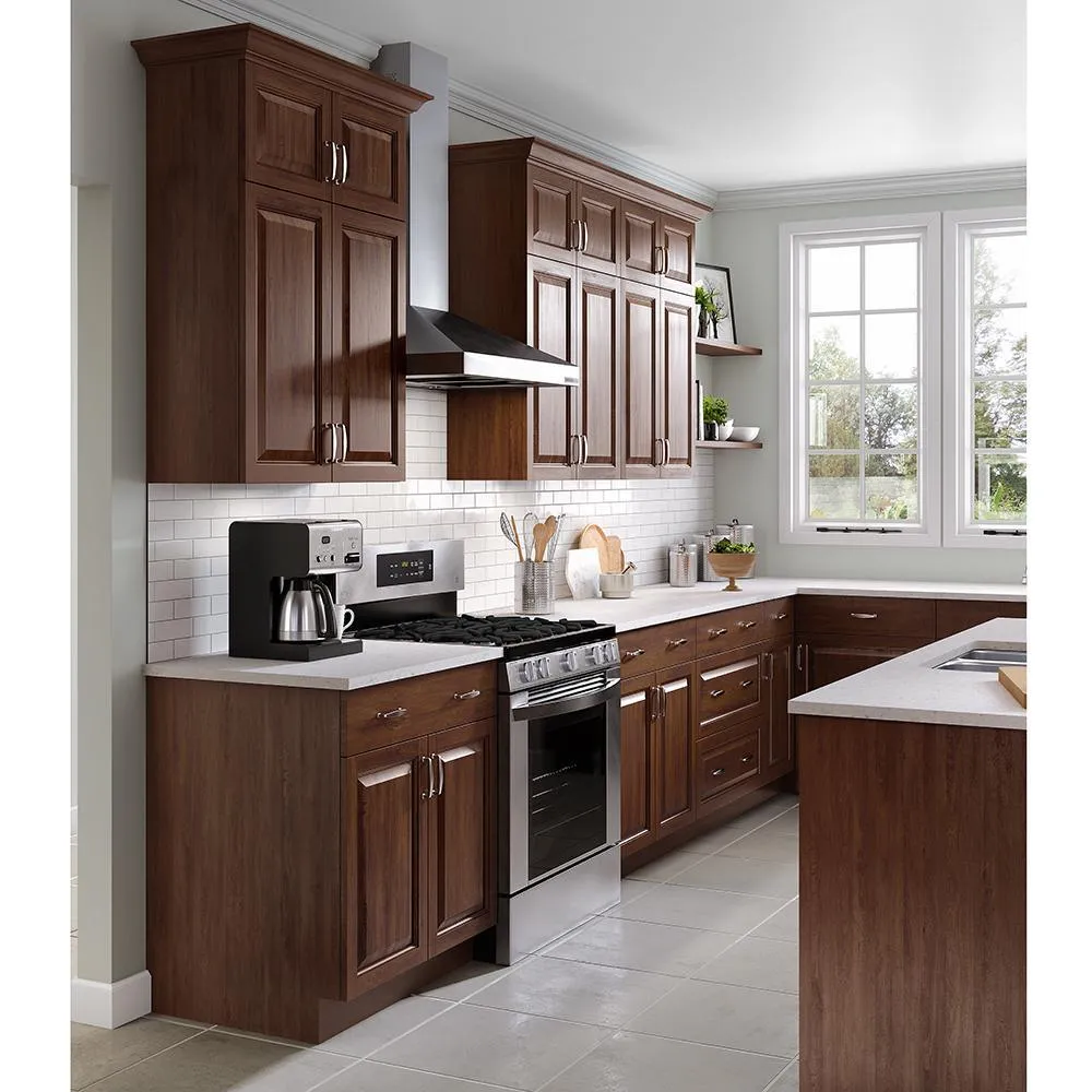 Benton Assembled 18x84x24 in. Pantry Cabinet with Adjustable Shelves in Amber, photo 4 of 15