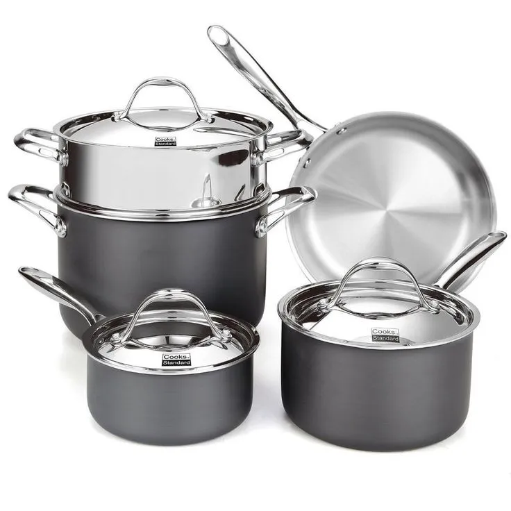 Multi-Ply Clad 10-Piece Stainless Steel Nonstick Cookware Set, photo 4 of 4