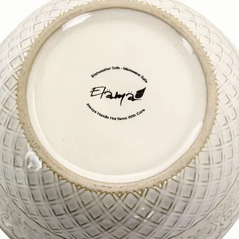 Ivory Lotus 16-Piece Traditional White Stoneware Dinnerware Set