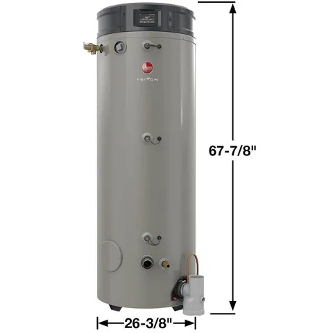 Commercial Triton Heavy Duty High Efficiency 80 Gal. 300K BTU ULN Natural Gas ASME Power Direct Vent Tank Water Heater