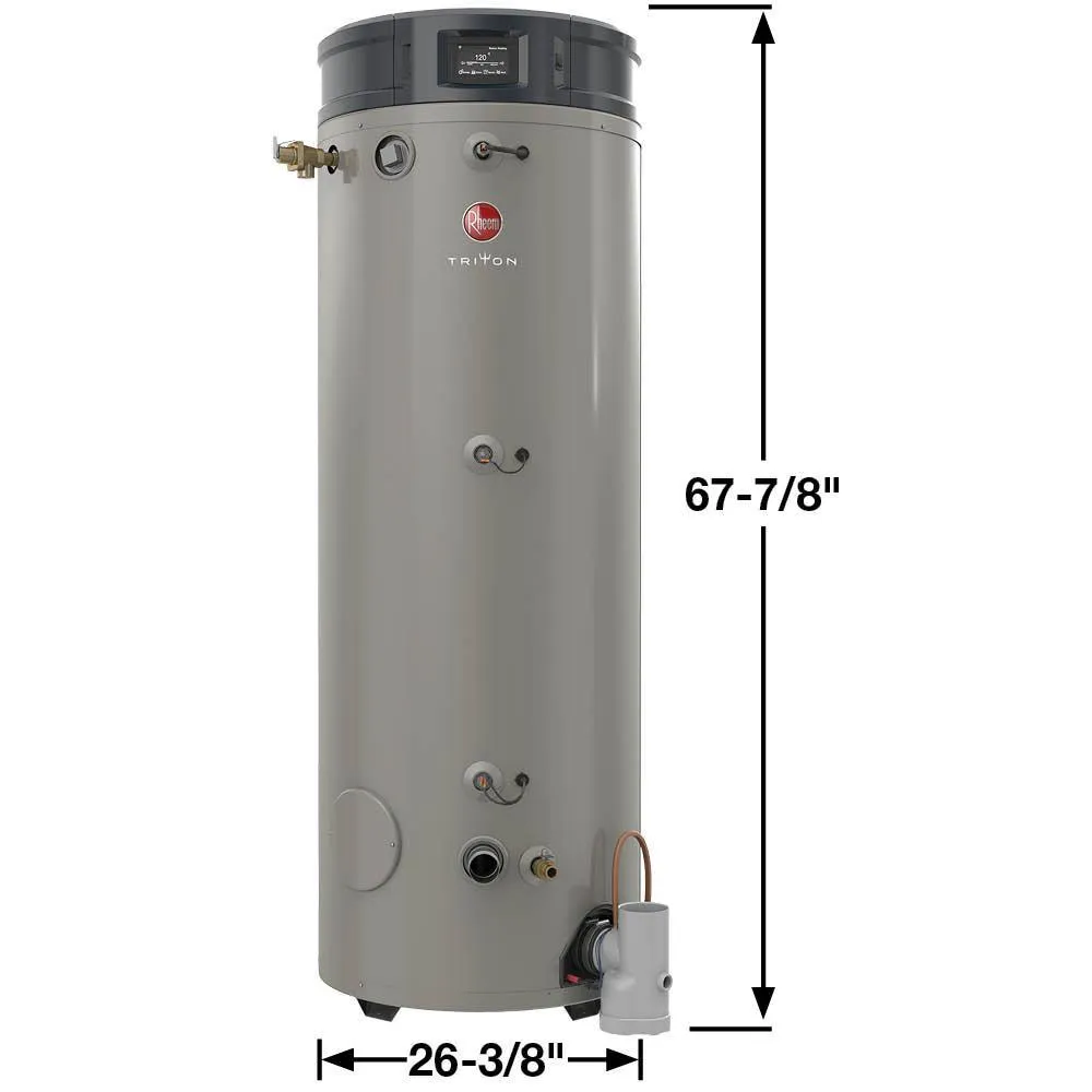 Commercial Triton Heavy Duty High Efficiency 80 Gal. 200K BTU ULN Natural Gas Power Direct Vent Tank Water Heater, photo 16 of 17