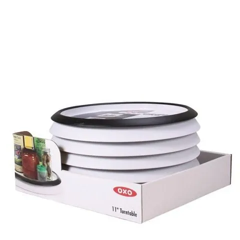 1-Tier Plastic Full Circle Tabletop Lazy Susan
