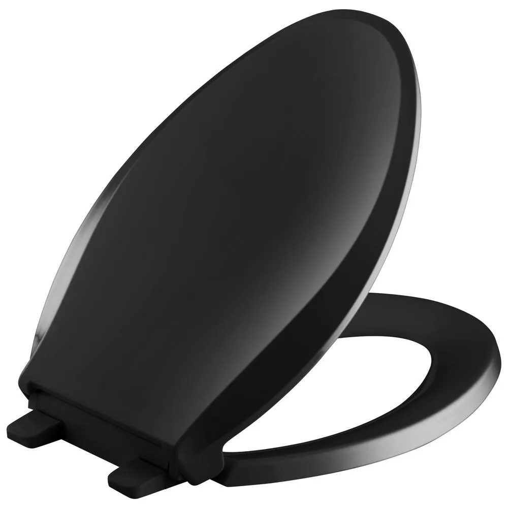 Cachet Quiet-Close Elongated Closed Front Toilet Seat with Grip-Tight Bumpers in White, photo 20 of 22