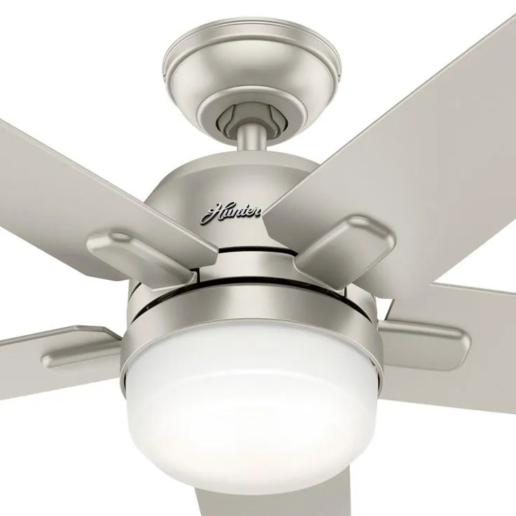 Cavera II 52 in. Indoor Matte Nickel Wifi-Enabled Smart Ceiling Fan with Light Kit & Remote, photo 5 of 10