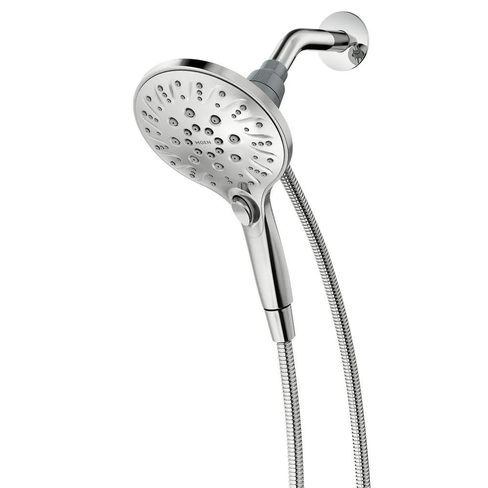 Attract with Magnetix 6-Spray 5.5 in. Single Wall Mount Handheld Adjustable Shower Head in Spot Resist Brushed Nickel, photo 6 of 6