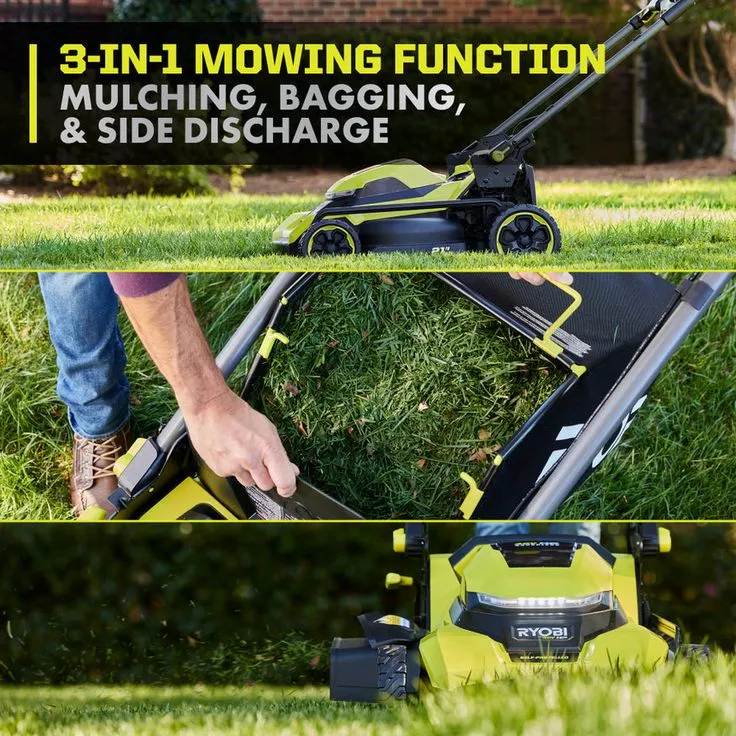 RYOBI 21 in. 40-Volt Brushless Lithium-Ion Cordless SMART TREK SelfPropelled Walk Behind Mower Two 6.0 AhBatteries & 1 Charger, photo 3 of 8