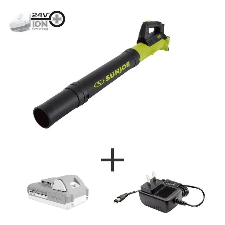 Sun Joe 100 MPH 280 CFM 24-Volt Turbine Cordless Jet Blower Kit with 2.0 Ah Battery + Charger, photo 2 of 4