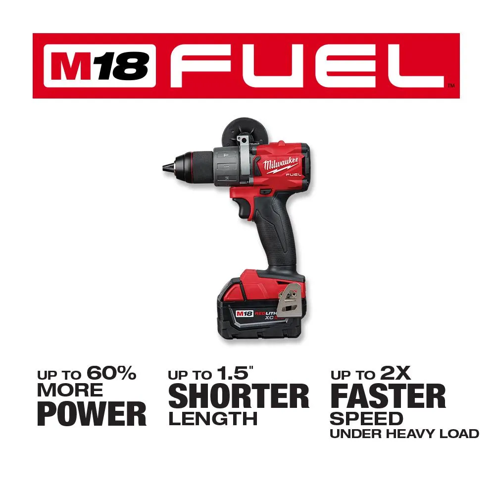 M18 FUEL 18-Volt Lithium-Ion Brushless Cordless Hammer Drill Driver/Impact Driver/Impact Wrench Kit with 4-Batteries, photo 3 of 15
