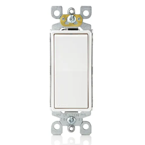 Decora 15 Amp Single-Pole AC Quiet Switch, 4-Pack, White
