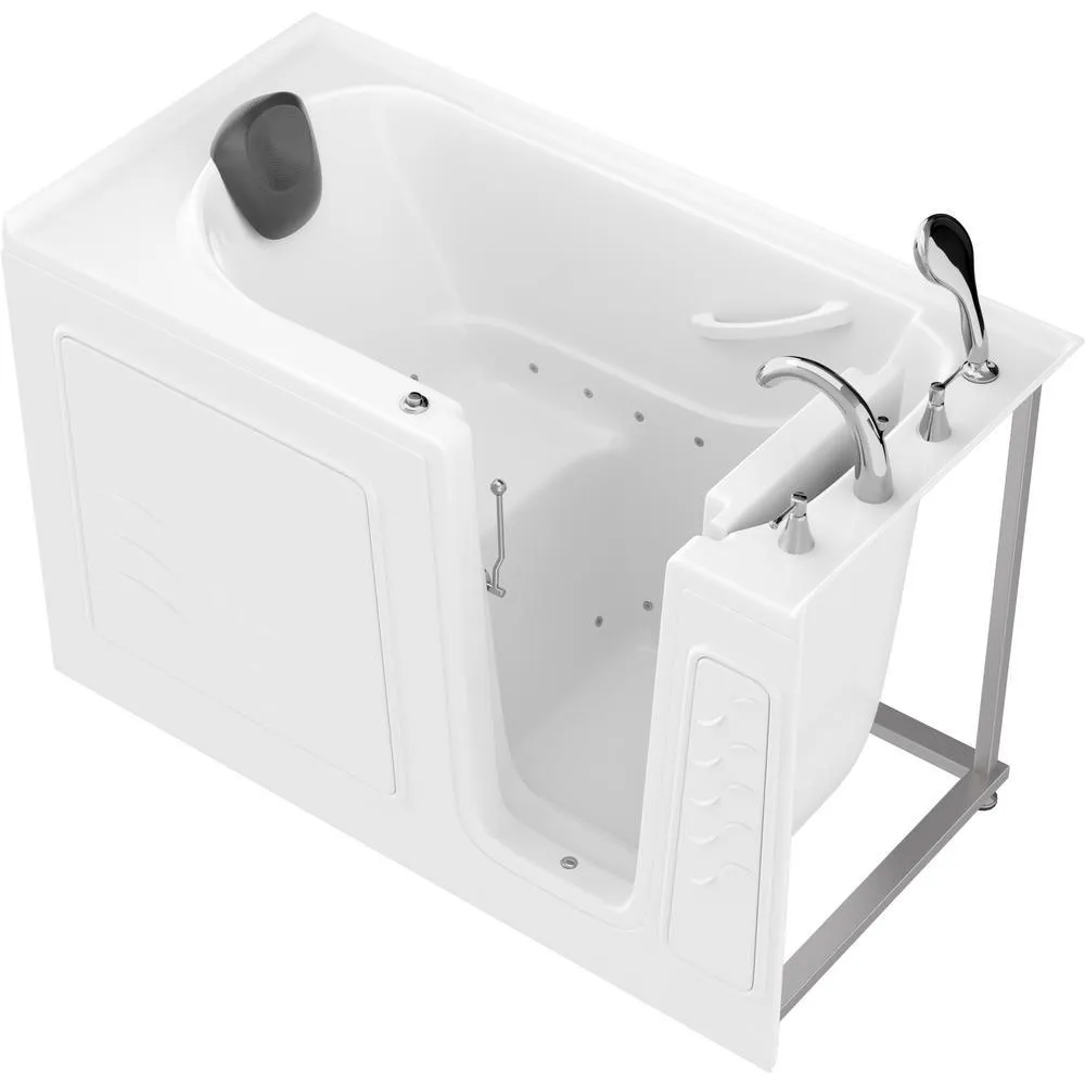 Universal Tubs Safe Premier 59 in. Right-Drain Walk-In Air Jetted Bathtub in White with Fast-Filling Faucet, photo 3 of 10