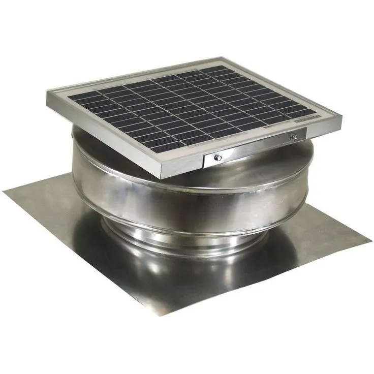 Active Ventilation 365 CFM Brown Aluminum Solar Powered Attic Fan, photo 2 of 11