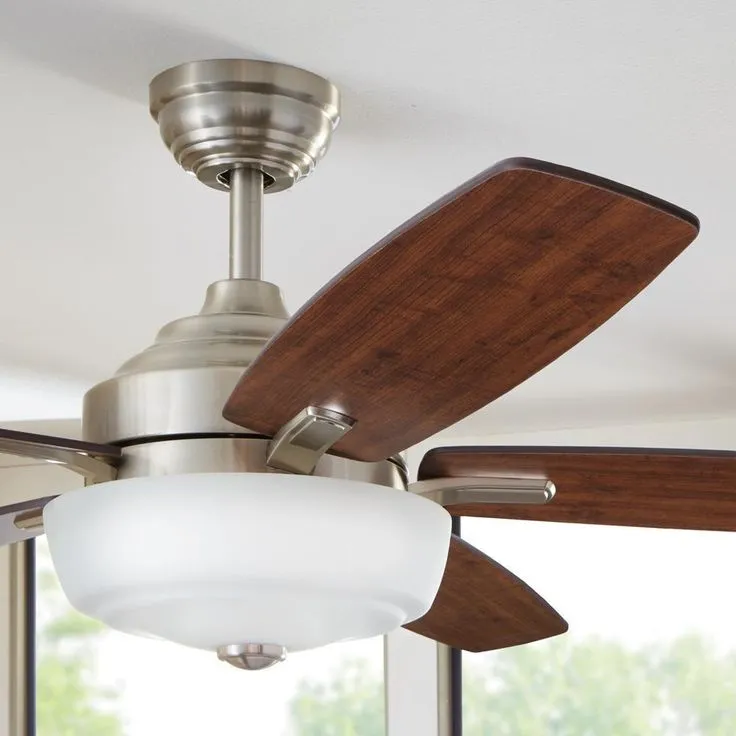 Home Decorators Collection Sudler Ridge 60 in. LED Brushed Nickel Ceiling Fan with Light Kit Works with Google Assistant and Alexa, photo 5 of 11
