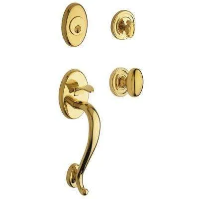 Manchester Single Cylinder Oil Rubbed Bronze Left-Handed Door Handleset with Wave Door Lever
