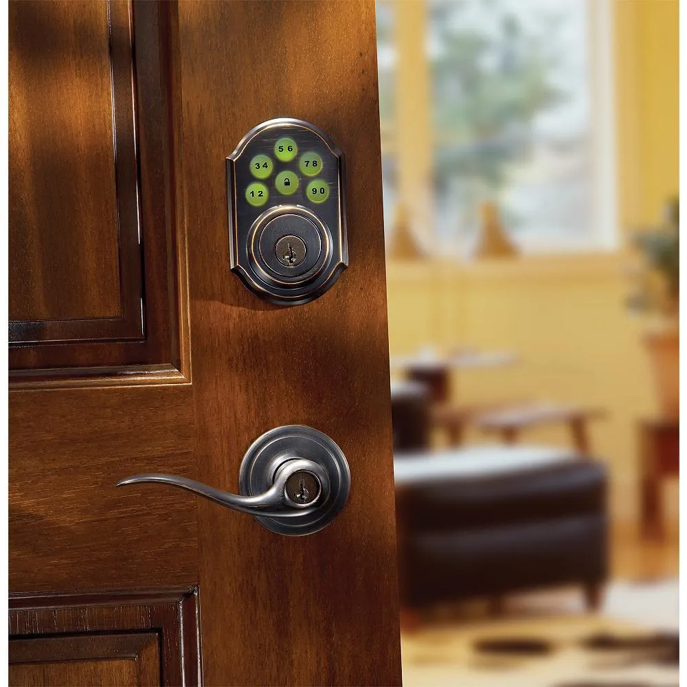 Kwikset Z-Wave SmartCode 910 Venetian Bronze Single Cylinder Electronic Deadbolt Featuring SmartKey Security, photo 10 of 13