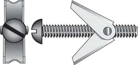 3/16 × 4 in Zinc-Plated Toggle Bolts (8-Pack)
