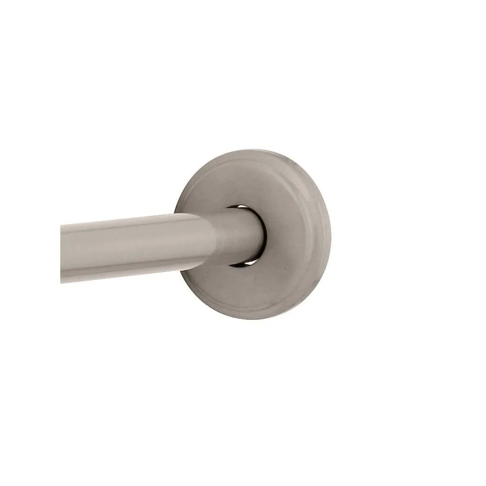 60 in. x 1 in. Beveled-Edge Stainless Steel Shower Rod in Brushed Nickel, photo 2 of 4