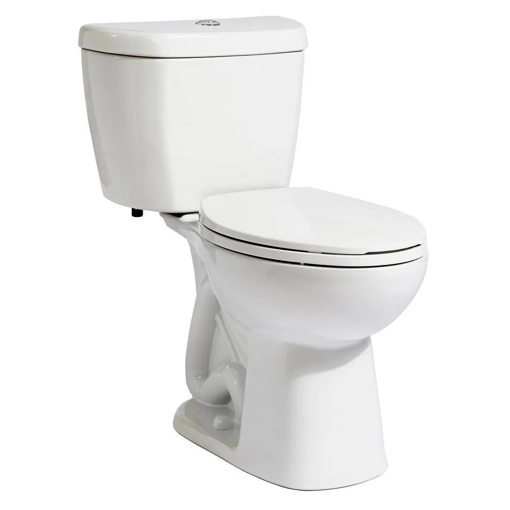 2-Piece Stealth 0.8 GPF Ultra-High-Efficiency Single Flush Elongated Toilet in White, Seat Included (3-Pack), photo 12 of 13