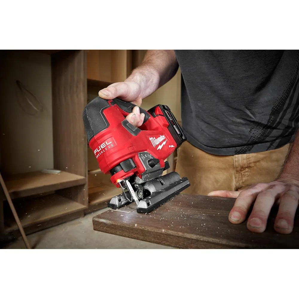M18 FUEL 18-Volt Lithium-Ion Brushless Cordless Jig Saw (2-Tool) with (2) 6.0Ah Batteries, photo 7 of 13