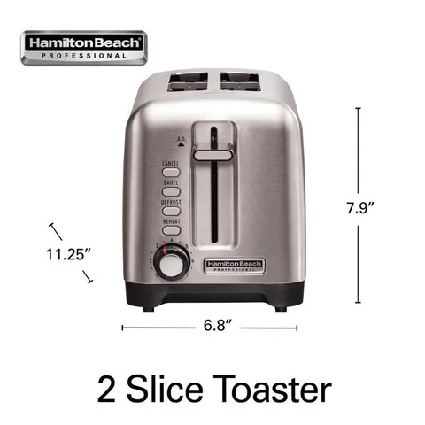 Pro 2-Slice Stainless Steel Wide Slot Toaster