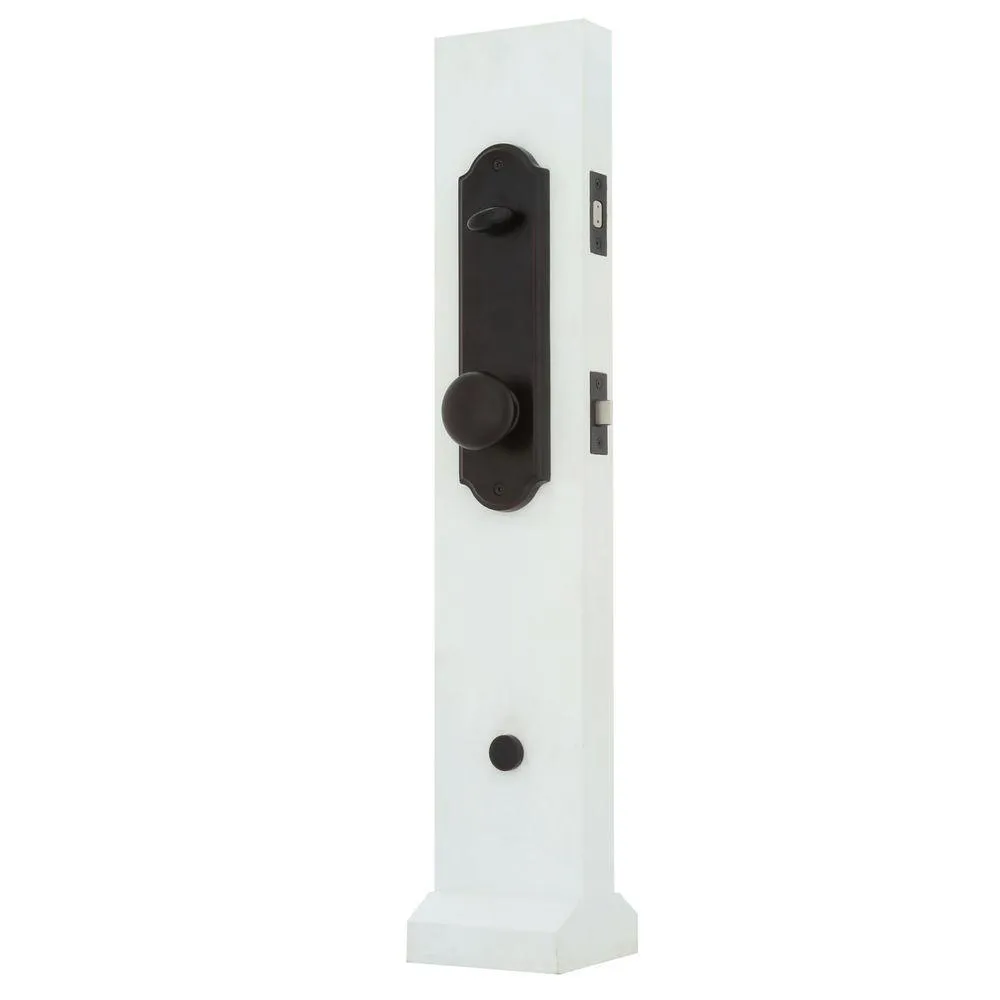 Elegance Single Cylinder Oil-Rubbed Bronze Philbrook Door Handleset with Impresa Knob, photo 3 of 5