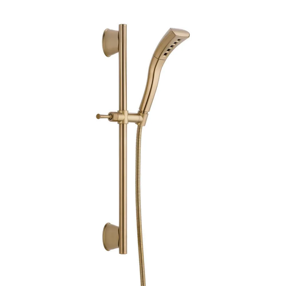 Stryke 1-Spray 2.3 in. Single Wall Bar Mount Handheld H2Okinetic Shower Head in Matte Black, photo 7 of 9