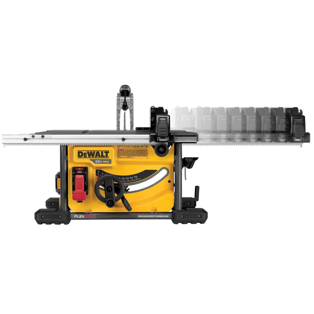 FLEXVOLT 60-Volt MAX Lithium-Ion Cordless Brushless 8-1/4 in. Table Saw Kit w/ Battery 2Ah, Charger and Bonus Battery, photo 10 of 13