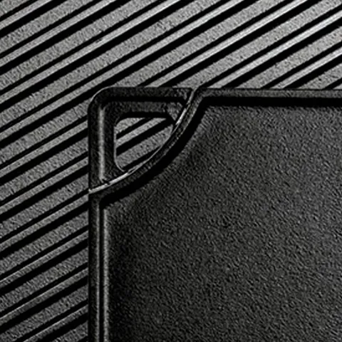 Double Play 16.75 in. Black Cast Iron Reversible Stovetop Griddle