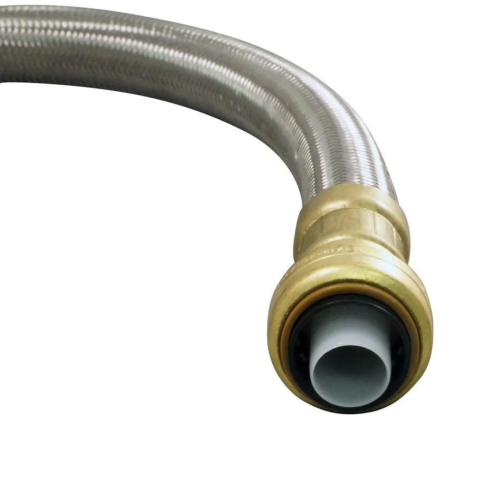 3/4 in. Push-To-Connect x 3/4 in. Female Pipe Thread x 24 in. Braided Stainless Steel Water Heater Connector, photo 2 of 7