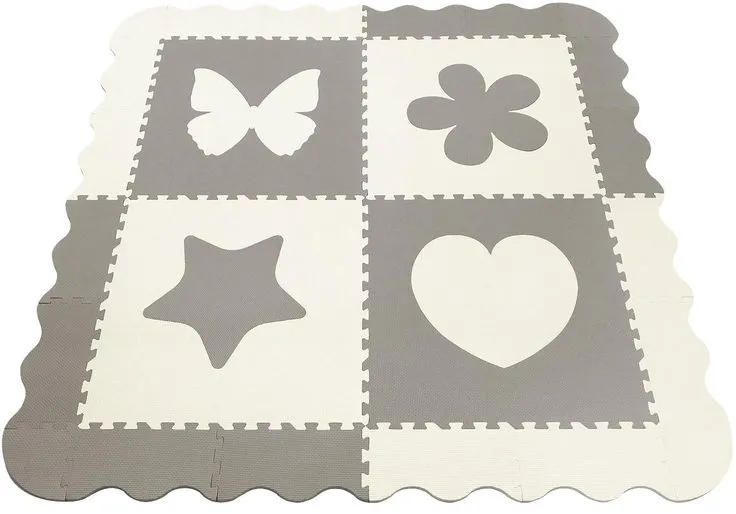 Sorbus Puzzle Mat Interlocking Floor Kids Play Carpet Tiles - Baby Foam Puzzle, Extra Thick Non-Toxic Crawling Mat for Tummy Time, Great for Children Playroom (4 Tiles), photo 6 of 8