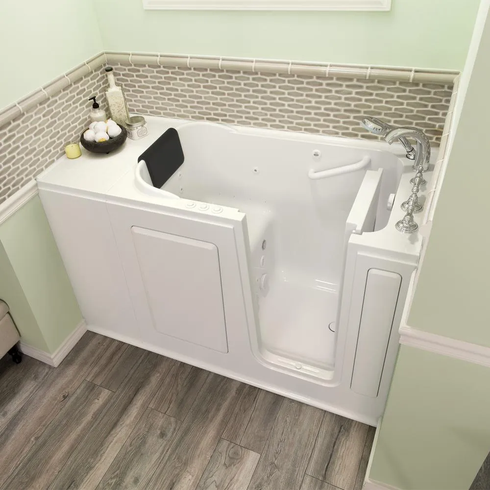 Gelcoat Premium Series 48 in. Right Hand Walk-In Whirlpool and Air Bathtub in White, photo 5 of 18
