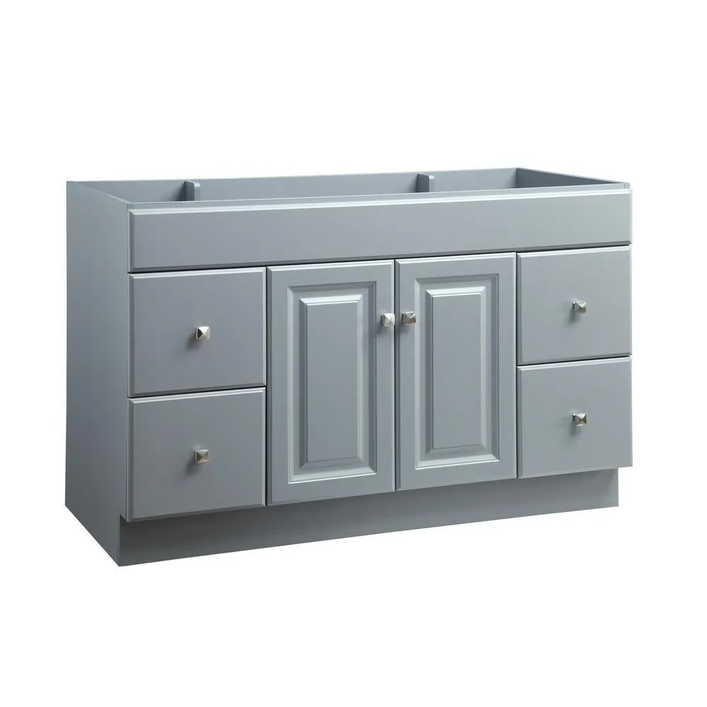 Wyndham 48 in. W x 21 in. H Bathroom Vanity Cabinet Only in White Semi-Gloss, photo 25 of 34