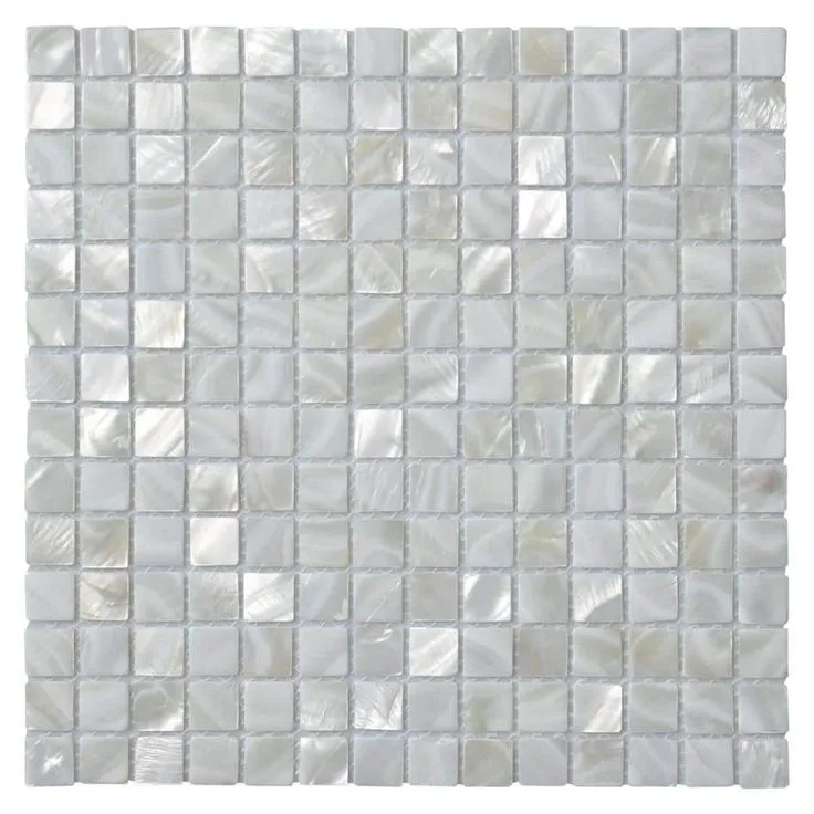 Art3d 12 in. x 12 in. Mother of Pearl Shell Mosaic Tile Backsplash in White, photo 8 of 8