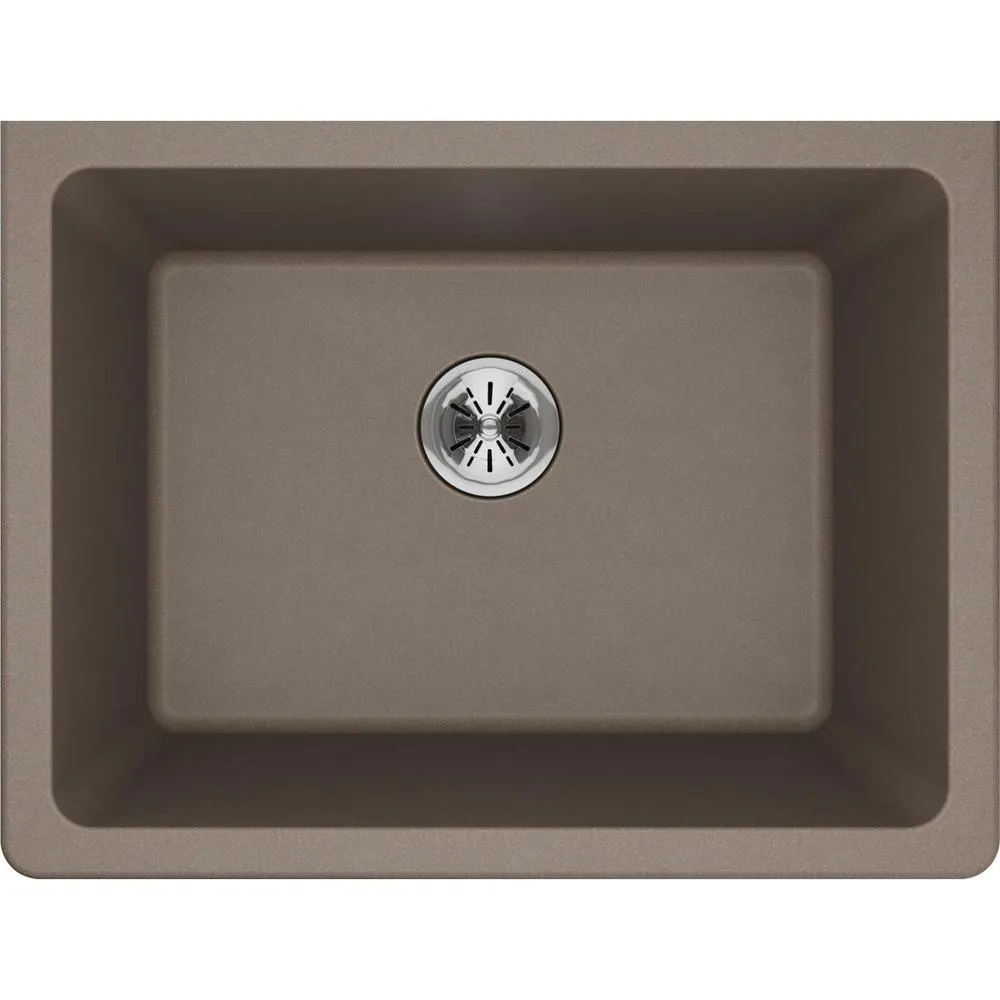 Quartz Classic Perfect Drain Undermount 25 in. Laundry Sink in White, photo 9 of 12