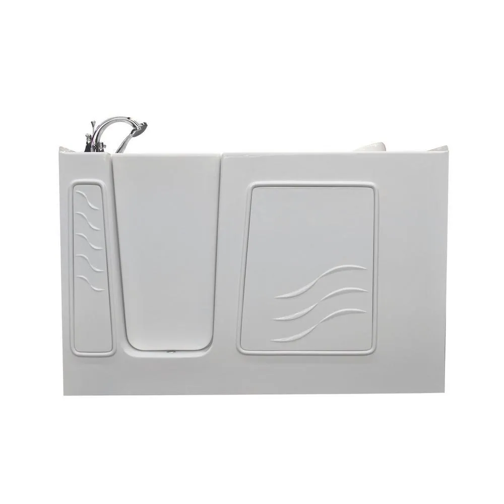 Universal Tubs HD Series 60 in. Left-Drain Step-In Walk-In Soaking Bathtub in White, photo 5 of 16