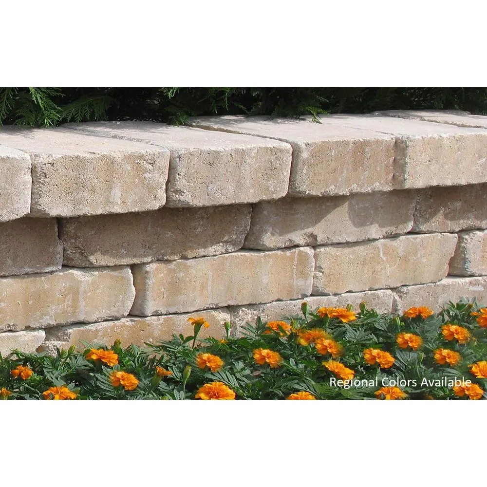 Oldcastle Olde Manor 3.75 in. x 11.5 in. x 8 in. Toscana Tan/Brown Concrete Garden Wall Block (120 Pieces / 40 Face ft. / Pallet), photo 5 of 6
