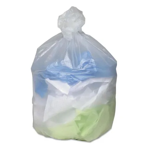 100-Pack 33-Gallon Clear Plastic Can Trash Bag