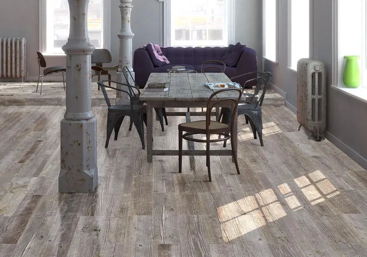 Style Selections Natural Timber Whitewash 6-in x 36-in Glazed Porcelain Wood Look Floor and Wall Tile, photo 3 of 8